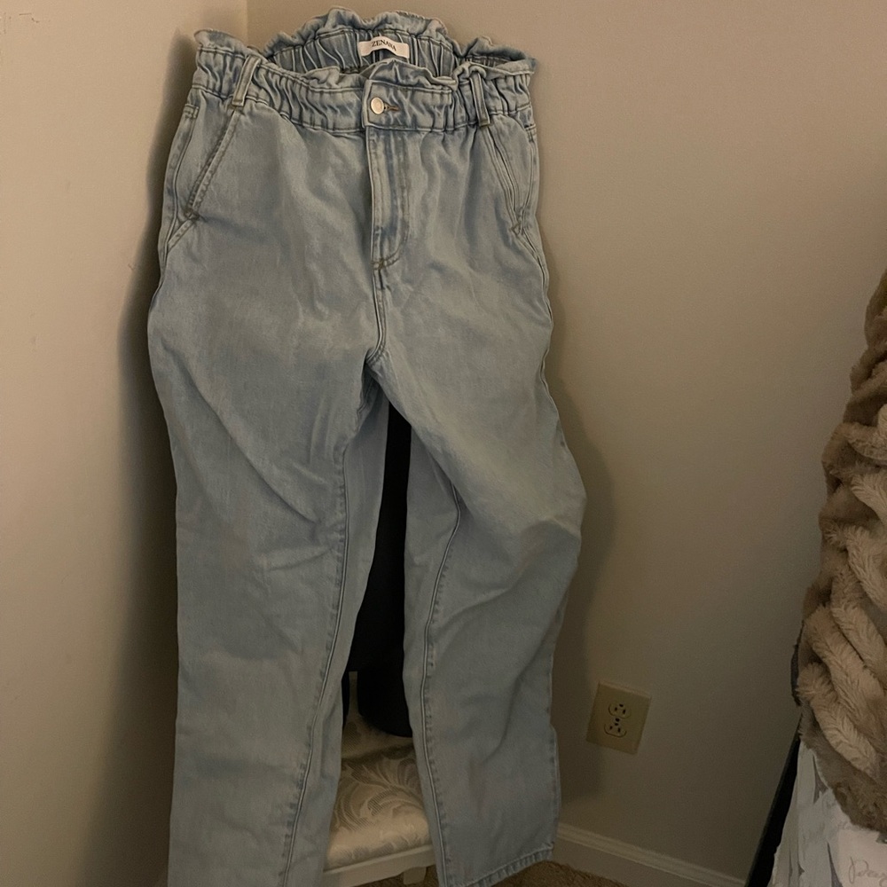 Zenana Outfitters Light Blue Denim Pants